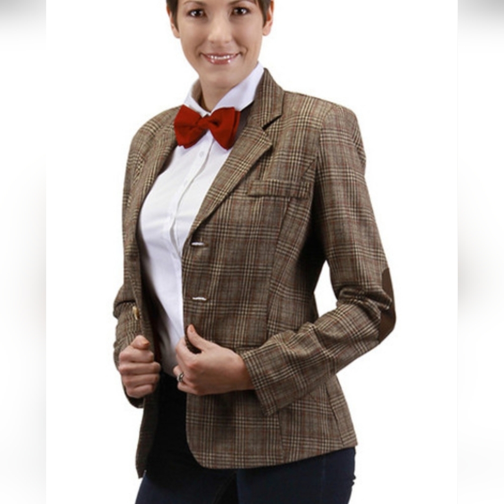 DDOCTOR WHO eleventh Doctor Matt Smith Jacket Blazer Wool Plaid Tartan Coat Y2k